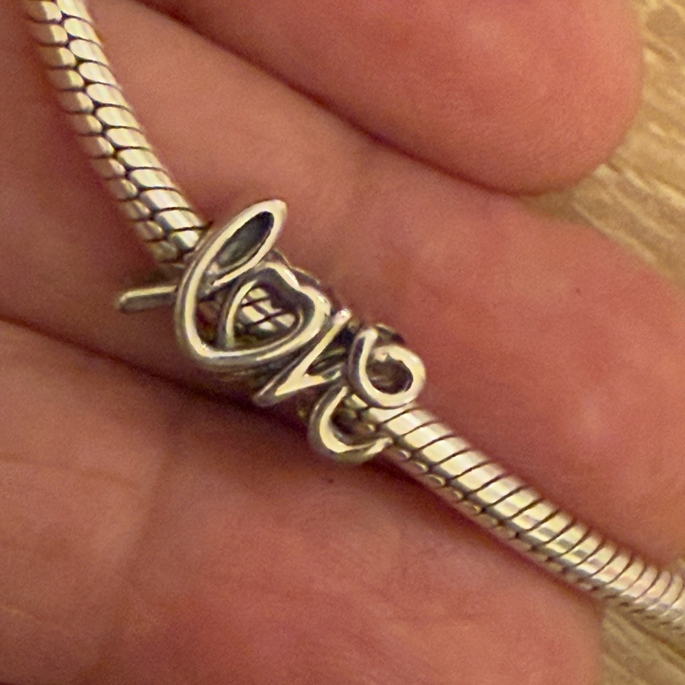 Silver Love Script Ring - image 4